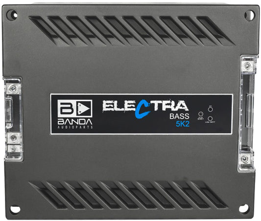 Banda 5K2 5000 watts Electra 1 Channel Max at 2 Ohm Car Audio Amplifier with Bass Boost Subsonic Filter & Low Pass Filter