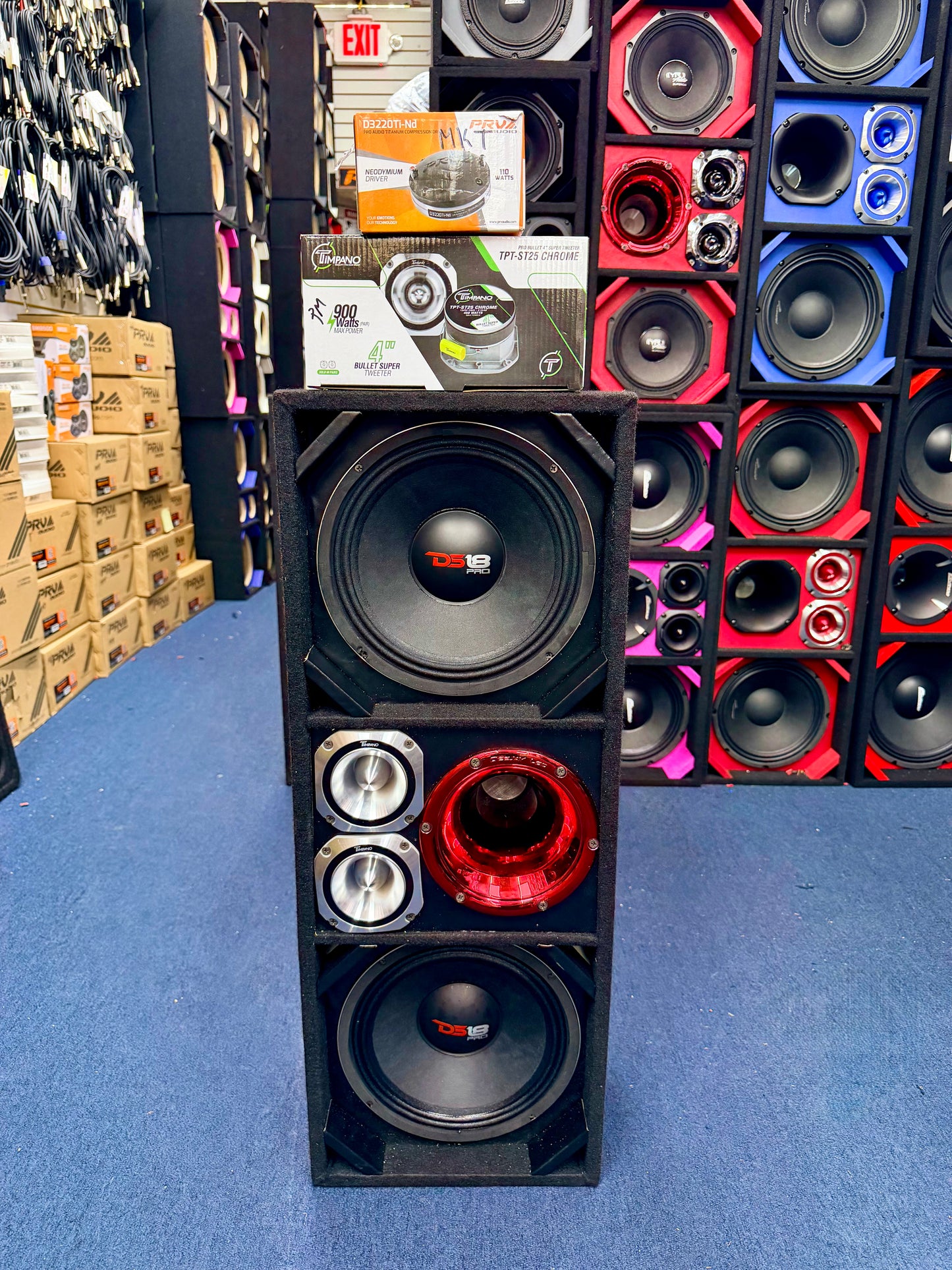 10" DS18 CHUCHERO  PRV D3220TI-ND  AND TIMPANO TWEETER 900W PAIR